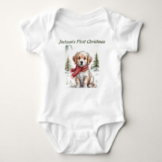 Body Para Bebê Golden Retriever Holiday Dog, Dog Lover,