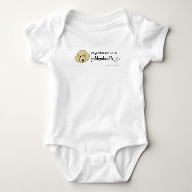 Body Para Bebê goldendoodle (Frente)