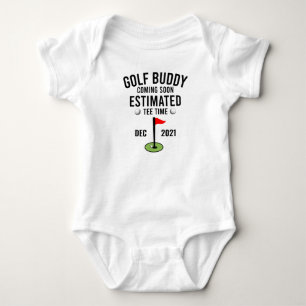 Body Para Bebê Golf Buddy Brevemente Anúncio de Gravidez
