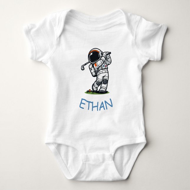 Body Para Bebê Golfe de Astronauta (Frente)