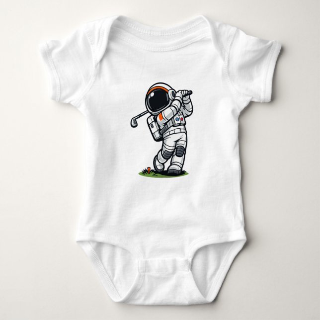 Body Para Bebê Golfe de Astronauta (Frente)