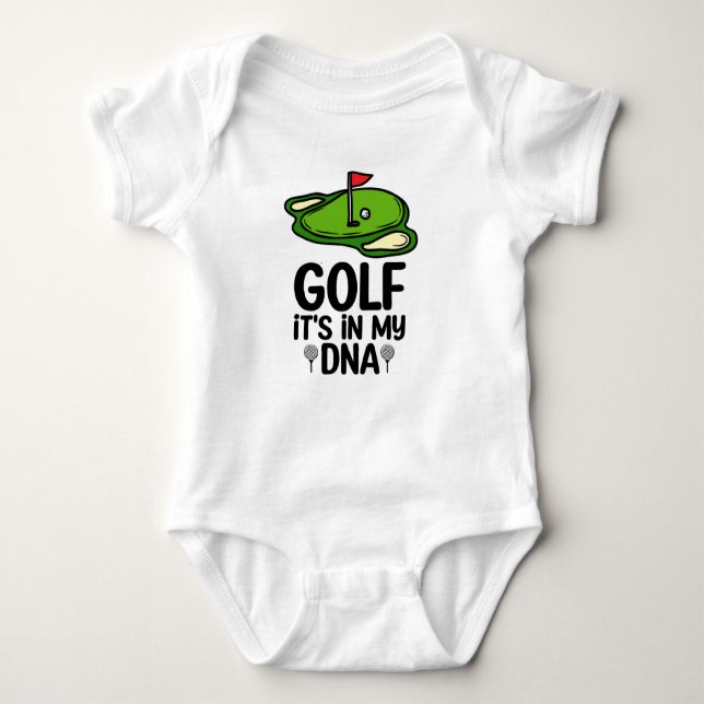 Body Para Bebê Golfe está no meu DNA para o Golfer Baby (Frente)
