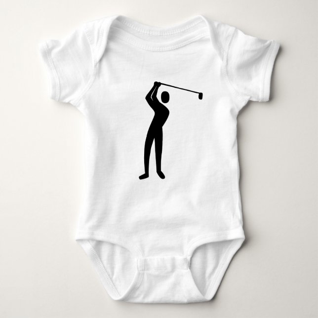 Body Para Bebê Golfe - Preto (Frente)