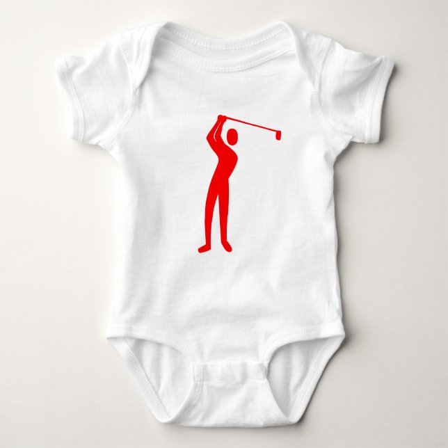Body Para Bebê Golfe - Vermelho (Frente)