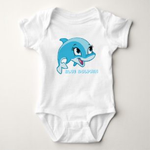 Body Para Bebê golfinho azul