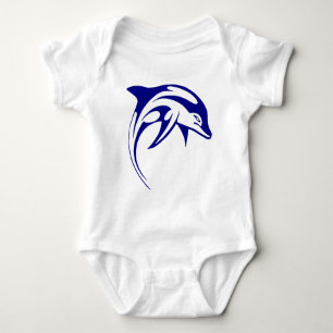 Body Para Bebê Golfinho Azul