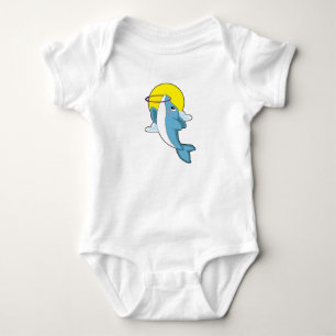 Body Para Bebê Golfinho com pneus de Malhação