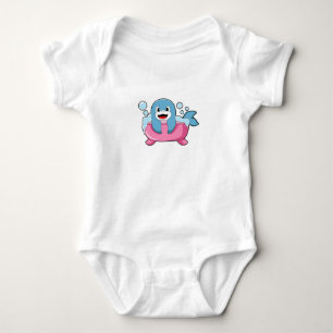 Body Para Bebê Golfinho na Banheira