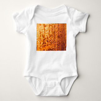 Body Para Bebê Gotas de chuva laranja no vidro, fundo de abstrato
