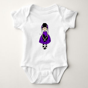 Body Para Bebê Gótico com crânios