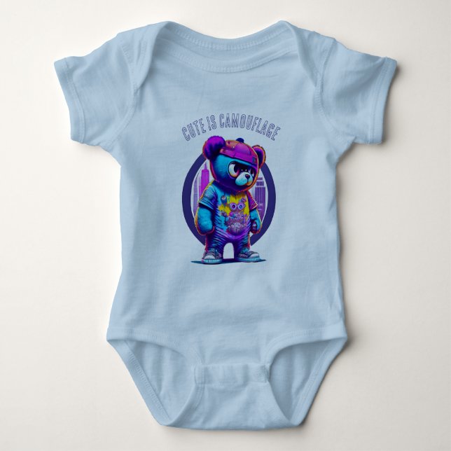 Body Para Bebê Gótico Grin Protocol 50x50 edição 001 (Frente)