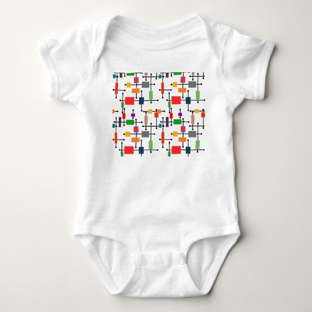 Body Para Bebê Grade Moderna do Século médio Grande (Frente)
