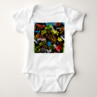 Body Para Bebê Graffiti de Meninos: Desenhos Legais Feitos à Mão