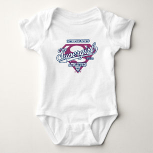 Body Para Bebê Gráfico de atletismo da Supergirl Metropolis
