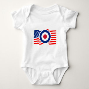 Body Para Bebê Gráfico de destino do Roundel USA