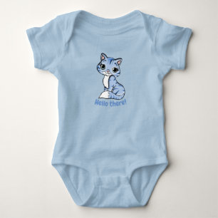 Body Para Bebê Gráfico de Gato Adorável e Pintinho