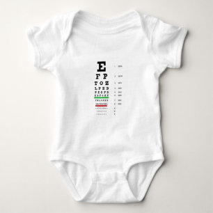 Body Para Bebê gráfico de visão ocular de Snellen para oftalmolog