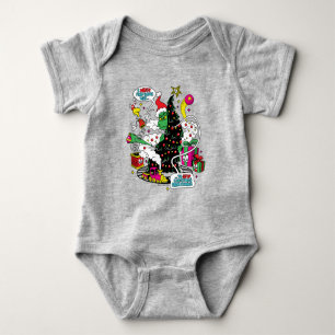 Body Para Bebê Gráficos Coloridos de Natal do Grinch
