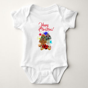 Body Para Bebê Grafo de Poodle Personalizável - Natal Iapo