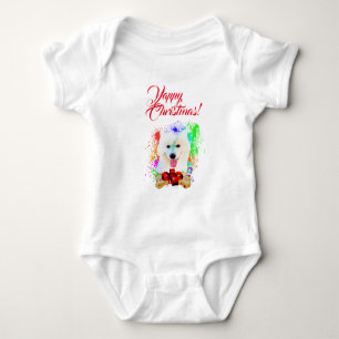 Body Para Bebê Grafo Samoyed Dog Yappy personalizável