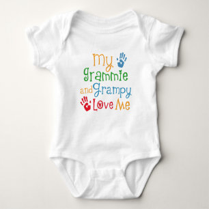 Body Para Bebê Grammie e Grampy amam-me presente do bebê