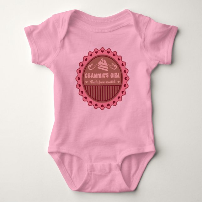 Body Para Bebê Grammies Girl Feita Com Engraçado (Frente)