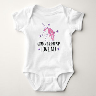 Body Para Bebê Grammy and Pop Love Me unicorn