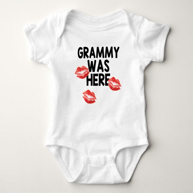 Body Para Bebê Grammy era beija aqui o Bodysuit do bebê (Frente)