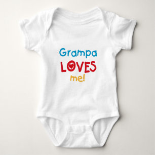 Body Para Bebê Grampa me ama T-shirts e presentes
