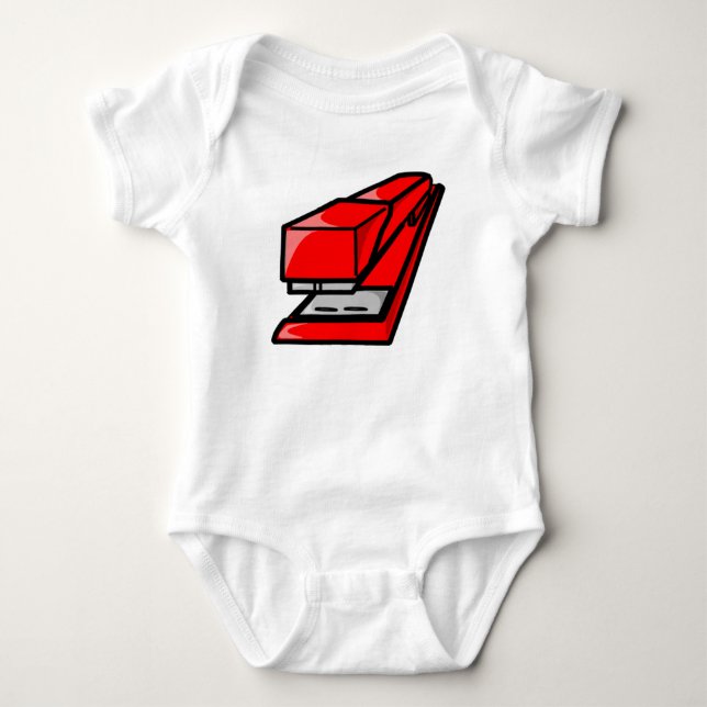 Body Para Bebê Grampeador vermelho (Frente)