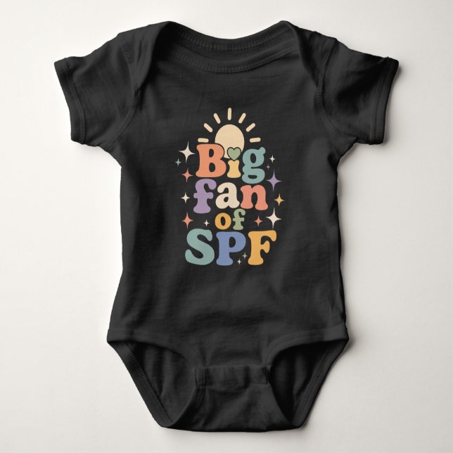 Body Para Bebê Grande fã de Proteção Solar SPF Verão (Frente)