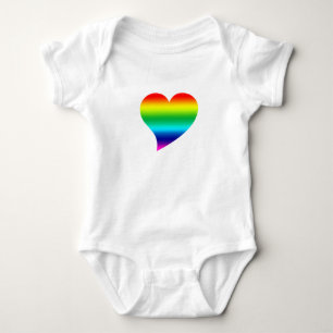 Body Para Bebê Grande orgulho lgbtq arco-íris cores Coração, A