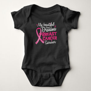 Body Para Bebê Grande sobrevivente bonito do cancro da mama da