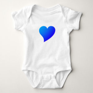 Body Para Bebê Grandes óculos azuis Coração, Amor, branco