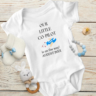 Body Para Bebê Gravidez Bebê Menino Avião Pequeno Co-Piloto Perso