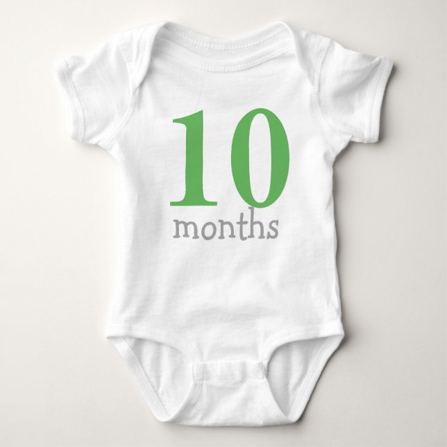 Body Para Bebê Green Monthly Baby Personalizado (Frente)