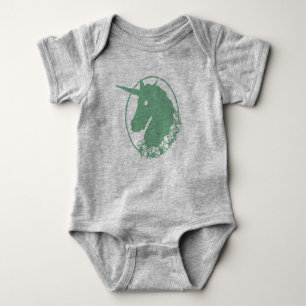 Body Para Bebê Green Zombie Unicorn