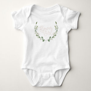 Body Para Bebê Greenery Watercolor Wreath Flor