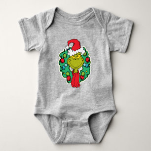 Body Para Bebê Grinch Coroa de Natal