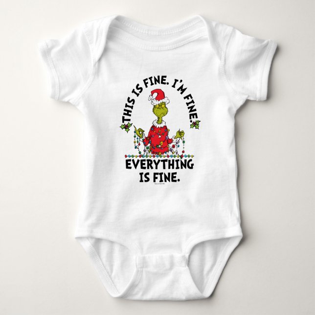 Body Para Bebê Grinch | Everything is Fine (Frente)