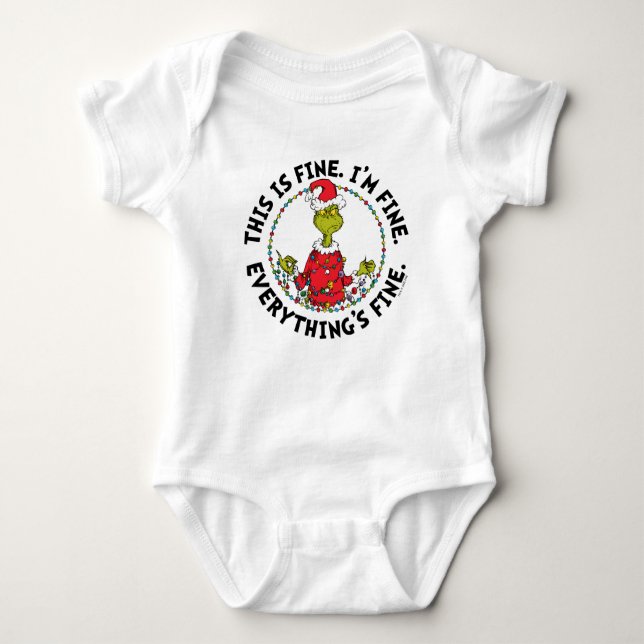Body Para Bebê Grinch | Everything's Fine (Frente)