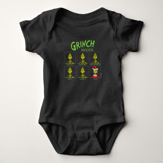 Body Para Bebê Grinch | Gráfico de Humores Edição de Natal (Frente)