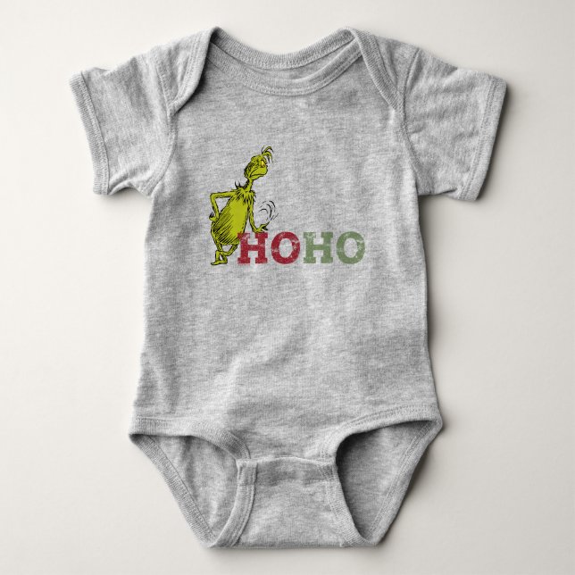 Body Para Bebê Grinch | Ho Ho Ho (Frente)