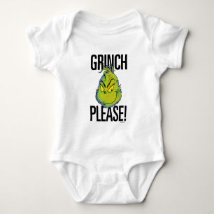 Body Para Bebê Grinch Mal-Humorado   Grinch Divertido Por Favor C