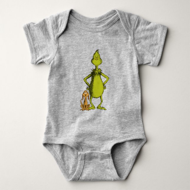 Body Para Bebê Grinch | Max & Posição Grinch (Frente)