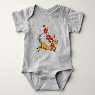 Body Para Bebê Grinch   Poinsettia de Natal do Max
