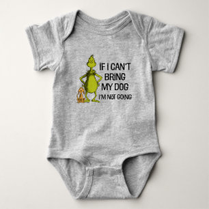 Body Para Bebê Grinch Se Eu Não Puder Levar Meu Cachorro Eu Não V
