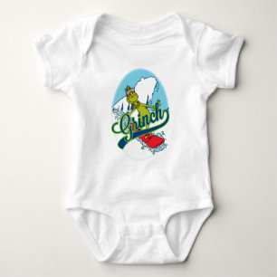 Body Para Bebê Grinch Snowboarding