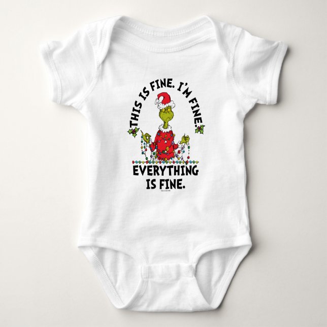 Body Para Bebê Grinch | Tudo está bem (Frente)