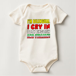 Body Para Bebê Grito bilíngüe no italiano